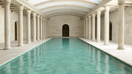 Obraz premium Design a detailed, mesmerizing long shot liquidity pool blending digital art with photorealistic elements