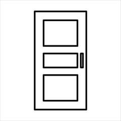 Door icon outline vector