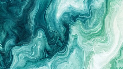 Mesmerizing Teal Fluid Art Abstract Liquid Marble Background
