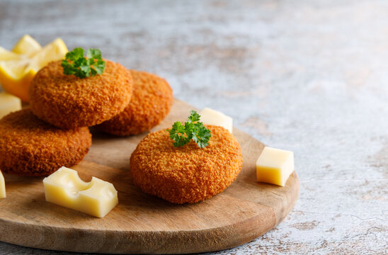 Homemade cheese croquettes.