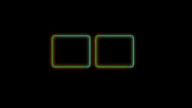 Square neon animation