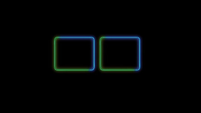 abstrack neon square animation