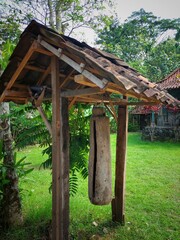 "Kentongan: Traditional Indonesian Wooden Alarm and Communication Tool"