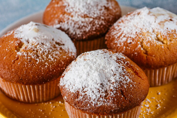 Product photo of a homemade muffin without people