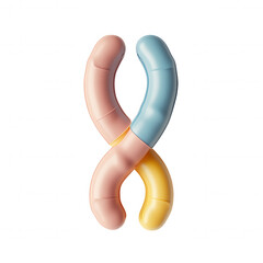 Colorful Twisted Candy Canes in Mid Air.