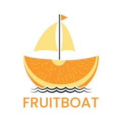 Food Boat Logo Template vector illustration