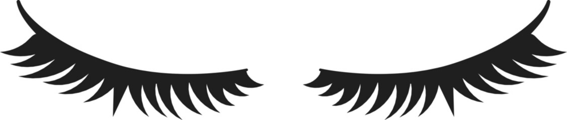 Obraz premium The design features a pair of striking black eyelashes that emphasize beauty and style ideal for use in various creative projects related to makeup.