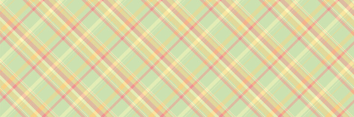 Stitched background fabric pattern, surface check texture tartan. Gentle vector plaid seamless textile in light and yellow colors.