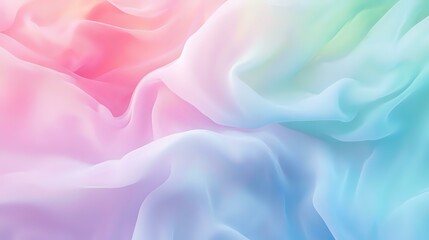 Obraz premium Soft pastel abstract background with smooth gradients of pink, blue, and green, creating a calming, soothing vibe