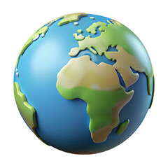 Planet earth isolated on white background. 3D. High quality photo