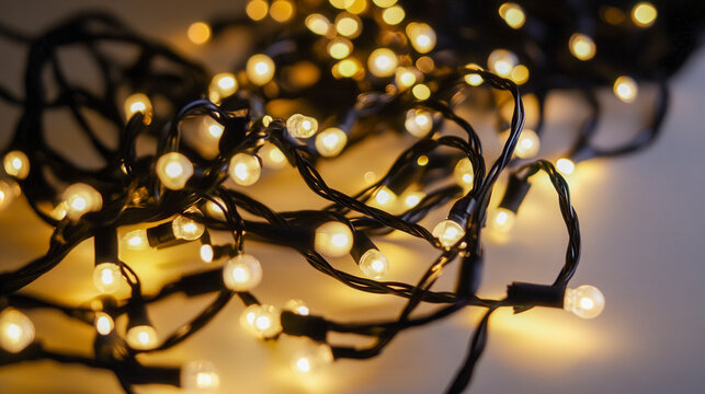 a lof of led garland 