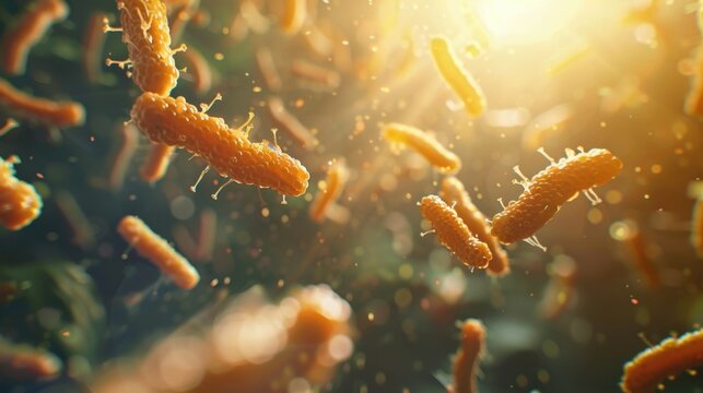 Lactobacillus acidophilus: A gram-positive rod-shaped bacterium in the gut and yogurt, essential for gut health and recognized as a beneficial probiotic.
