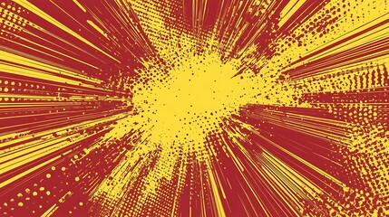 Abstract background with yellow and red burst.