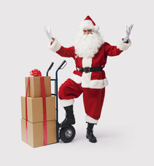 Santa Claus delivering Christmas gifts