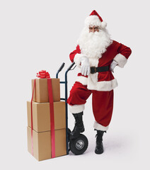 Santa Claus delivering Christmas gifts