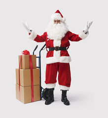 Santa Claus delivering Christmas gifts