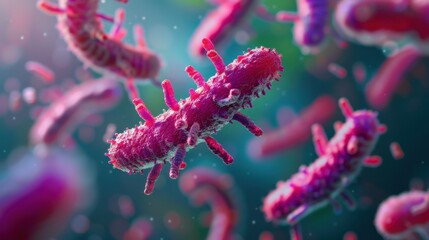 Fototapeta premium Microbiome-Based Treatments: These treatments are customized according to an individual's gut microbiome, affecting health issues from digestion to mental well-being. 