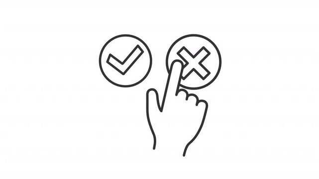 Yes No Button Icon Animation