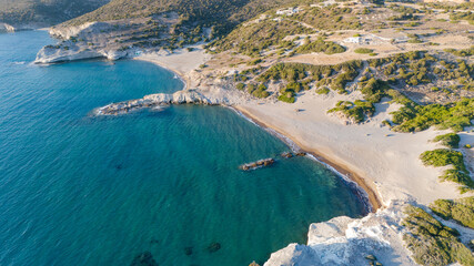 Triades beaches in Milos island, Greece
