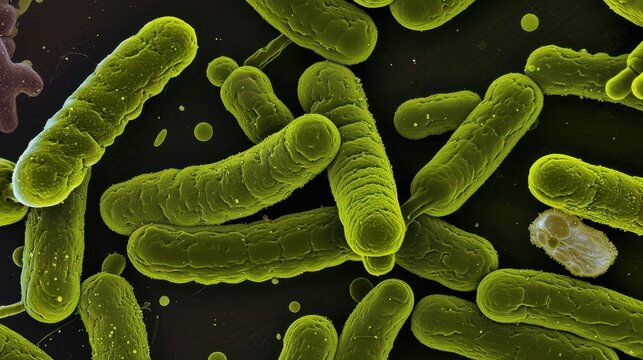 Escherichia coli (E. coli): This gram-negative rod-shaped bacterium resides in intestines; while most strains are harmless, some cause food poisoning and UTIs.
