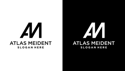 m a ma am initial logo design vector graphic idea creative