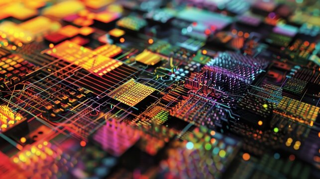 Vibrant geospatial data visualization  dynamic patterns in high tech satellite mapping