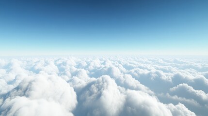 Naklejka premium Majestic Cloudscape: A Breathtaking View from Above