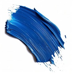Blue brush stroke isolated on white background