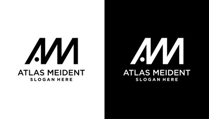 m a ma am initial logo design vector graphic idea creative