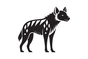 Fierce Hyena Silhouette Vector – High-Quality Printable Graphic for Merchandise & Décor