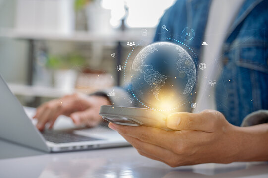 Digital marketing strategies leveraging AI and data analytics for online business growth and enhanced communication in the modern technology global platform