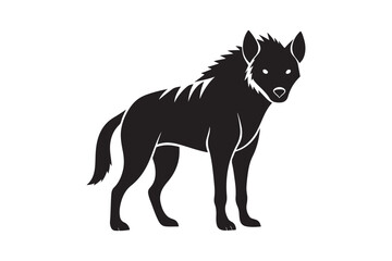 Fierce Hyena Silhouette Vector – High-Quality Printable Graphic for Merchandise & Décor