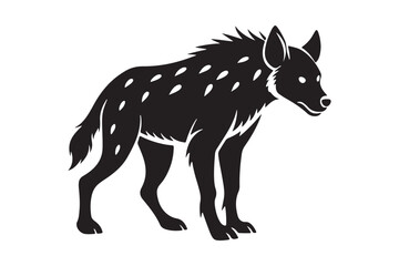 Fierce Hyena Silhouette Vector – High-Quality Printable Graphic for Merchandise & Décor