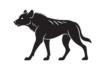 Fierce Hyena Silhouette Vector – High-Quality Printable Graphic for Merchandise & Décor
