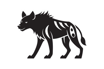 Fierce Hyena Silhouette Vector – High-Quality Printable Graphic for Merchandise & Décor