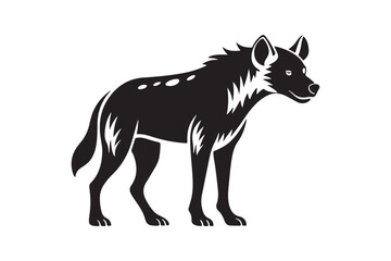 Fierce Hyena Silhouette Vector – High-Quality Printable Graphic for Merchandise & Décor