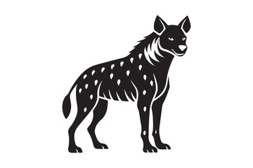 Fierce Hyena Silhouette Vector – High-Quality Printable Graphic for Merchandise & Décor