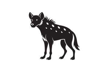 Fierce Hyena Silhouette Vector – High-Quality Printable Graphic for Merchandise & Décor