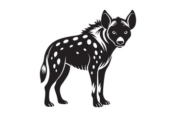Fierce Hyena Silhouette Vector – High-Quality Printable Graphic for Merchandise & Décor