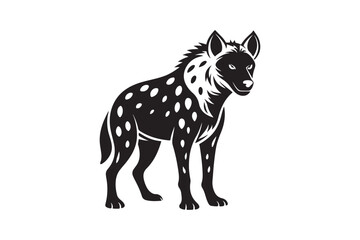 Fierce Hyena Silhouette Vector – High-Quality Printable Graphic for Merchandise & Décor