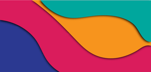 Colorful Layered Abstract Waves