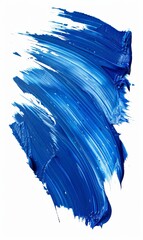Blue brush stroke isolated on white background