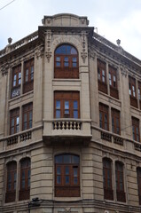 Facade of colonial building in the city of Santa Cruz de Tenerife