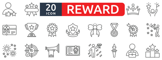 Reward icon set
