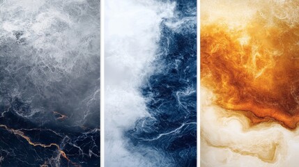 Abstract smoke textures, a collection of four unique and intriguing smoke patterns for design and visual effects