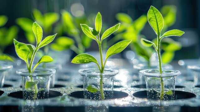plants being bred for stronger traits, illustrating agriculture and genetic advancement