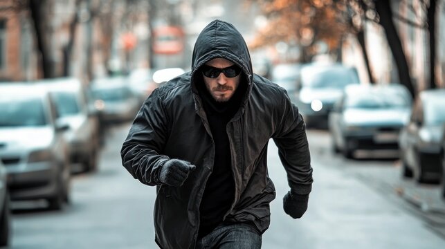 a brazen thief in broad daylight, representing audacity and recklessness