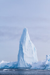 Antarctica view. Seascape and landscape of Antarctica. Glaciers and Southern Ocean.
