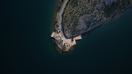 A promontory on the bay of the Adriatic Sea.
