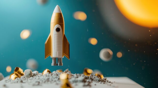 a startupâ€™s first product launch, symbolizing the realization of a brainchild after hard work